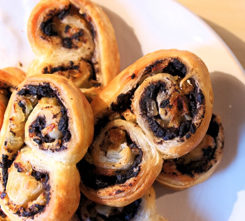 Palmiers boudin noir pomme oignon