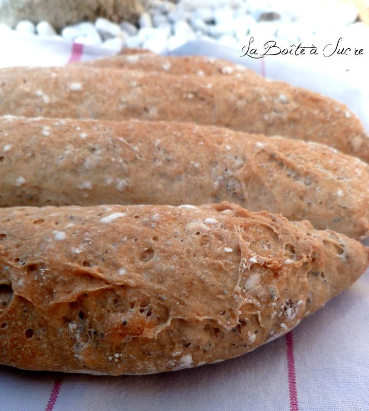 Pain complet aux graines sur poolish