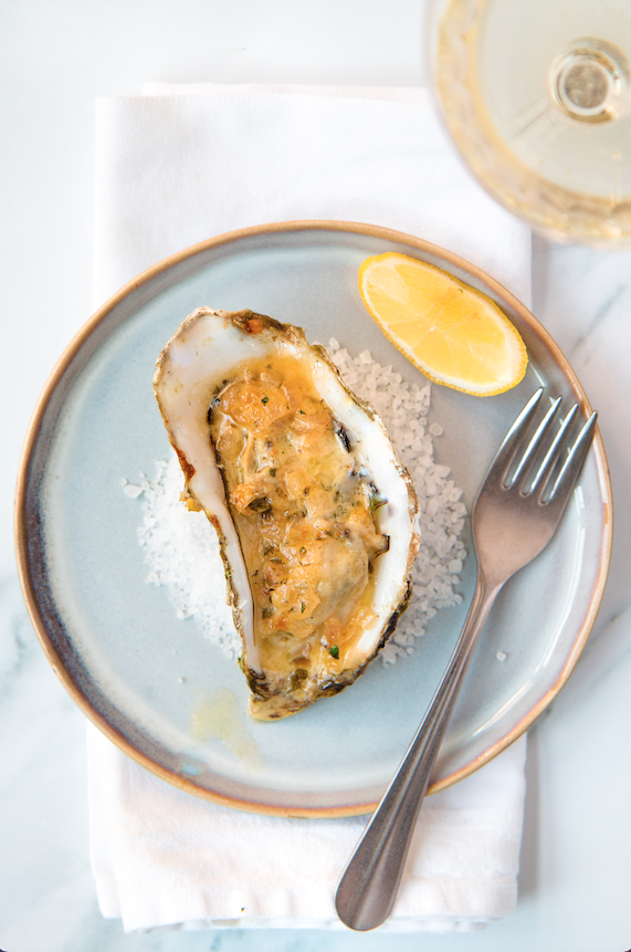 huîtres gratinées au champagne